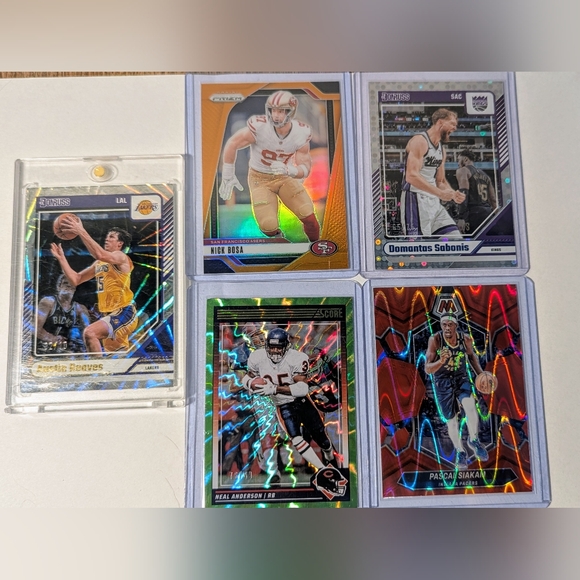 Numbered card lot five cards